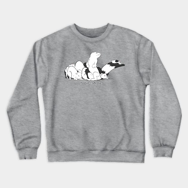 Ferret- Hostile Business Takeover Crewneck Sweatshirt by Skillful Ferret